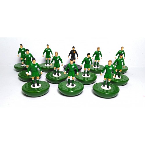 Subbuteo Andrew Table Soccer Panathinaikos 1971 Wembley edition on classic Hasbro bases